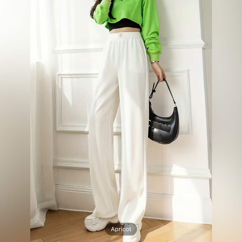 Straight leg high waist trouser